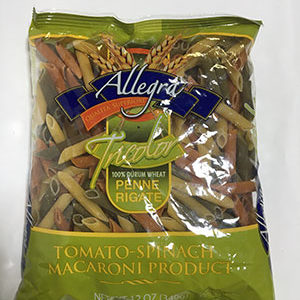 Allegra Penne Rigate Tomato Spinach Macaroni